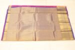 Rani Pink Kanchipuram Style Soft Silk Saree with Royal Blue Border & Gold Zari Weaving - Image 3